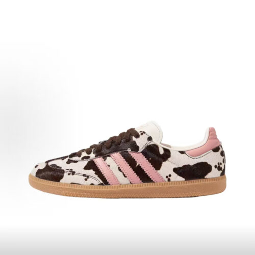 粉牛奶 ADIDAS SAMBA OG Classic retro leopard - print sports shoes, GTA, T - toecap shoes